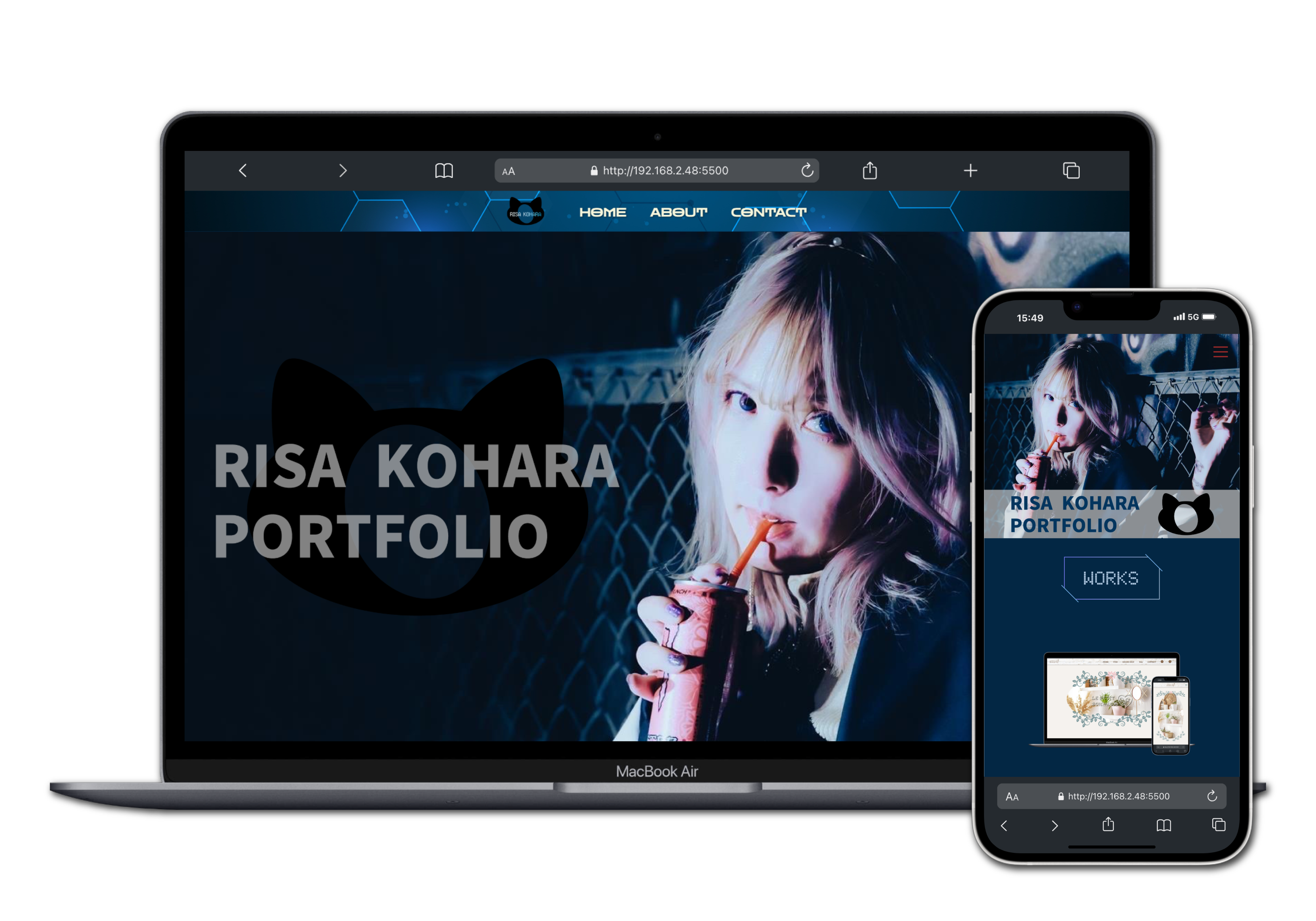 こはらりさのポートフォリオサイト