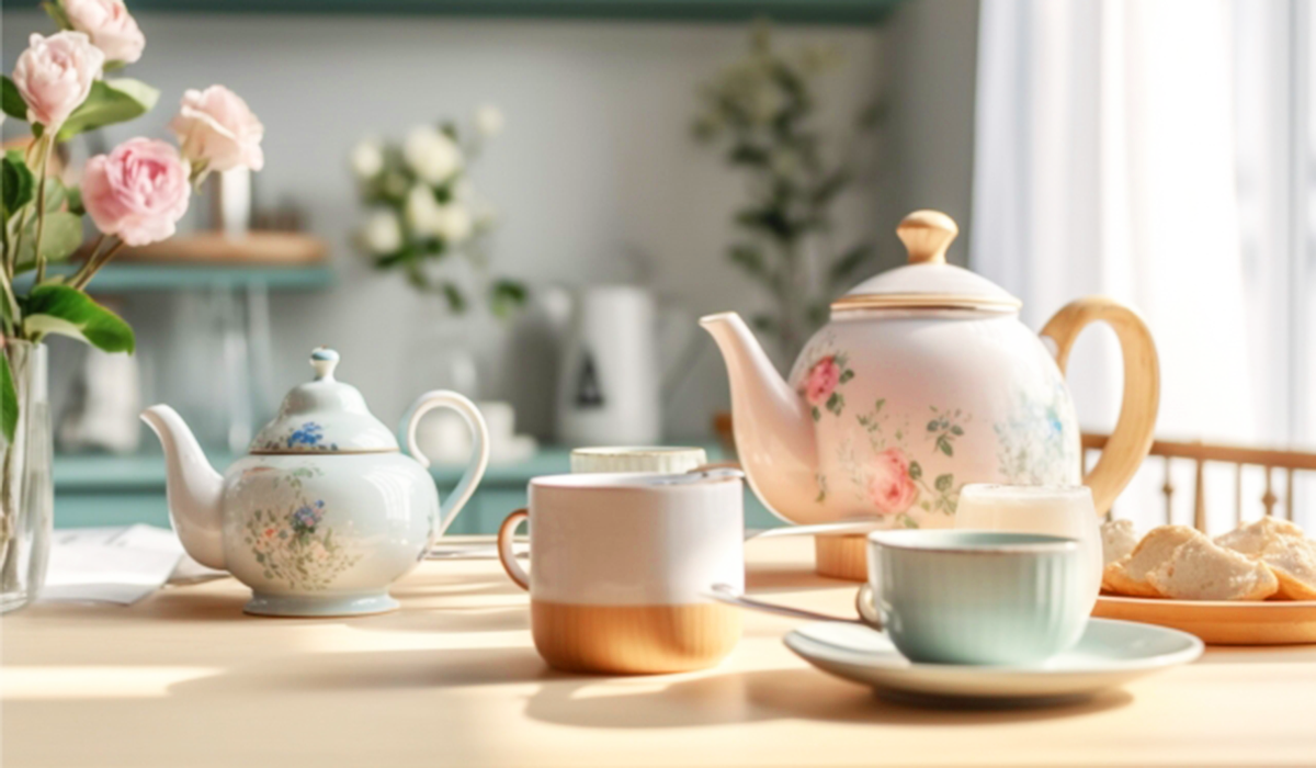 カラフルなティーポット